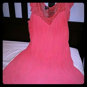 Coral skater dress